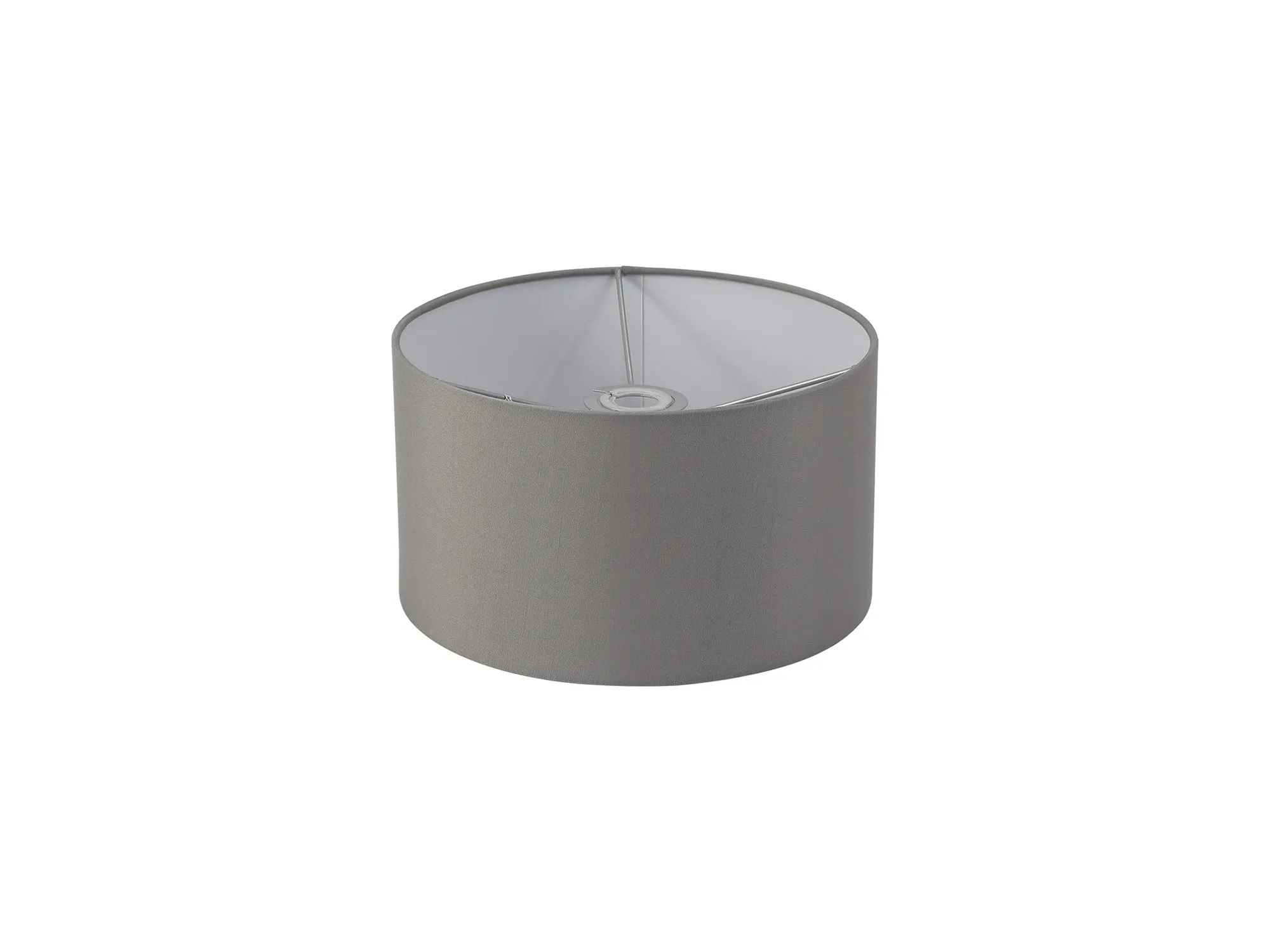 D0054  Sigma Cylinder 30cm Faux Silk Shade Grey, White